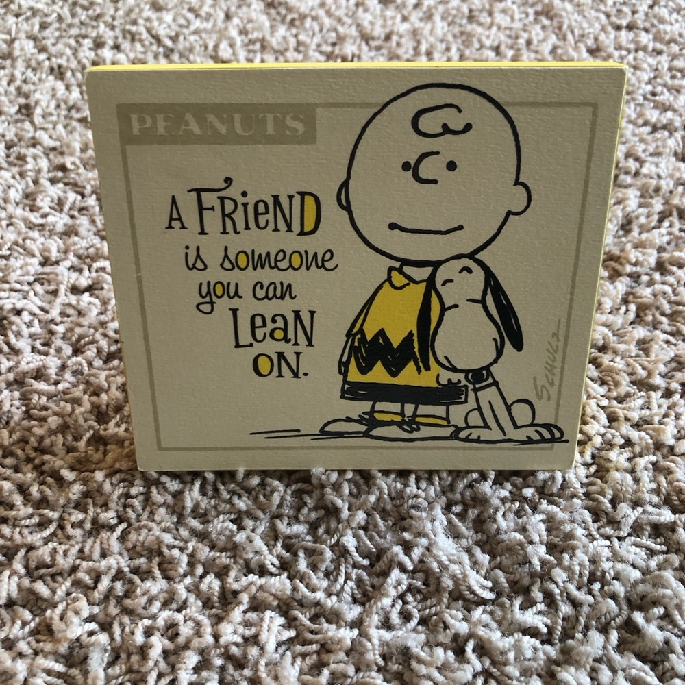Peanuts Charles Schulz “A friend is someone you can lean on” collectors picture - Picture 2 of 6